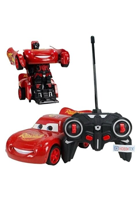 Retoys Şimşek Mcqueen Cars Uzaktan Kumandalı Robota Dönüşen Şarjlı Araba  Oyuncak (Pil Dahil)