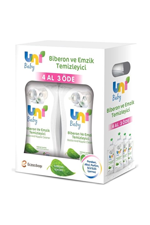Uni Baby Biberon ve Emzik Temizleyici Set 4'lü 500 ml