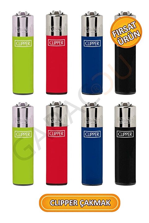 Clipper Micro Translucent Taşlı Çakmak 8'li