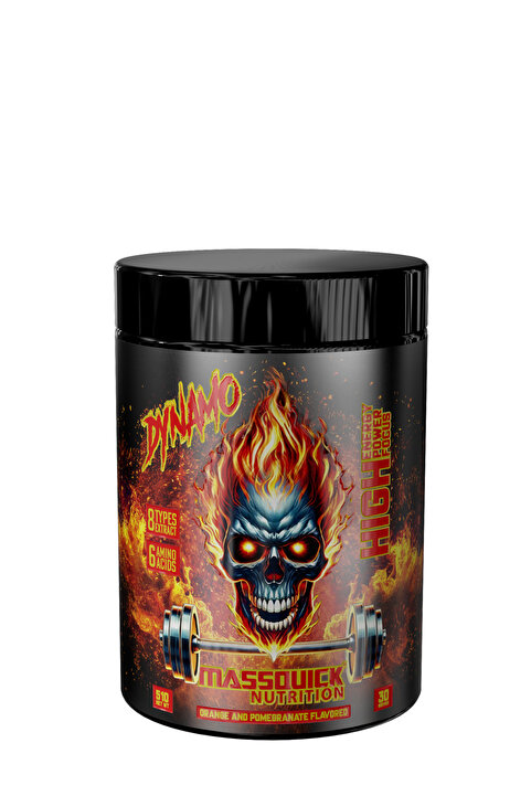 massquick PREWORKOUT DYNAMO Portakal/Nar Aromalı - 510g - 30 Servis