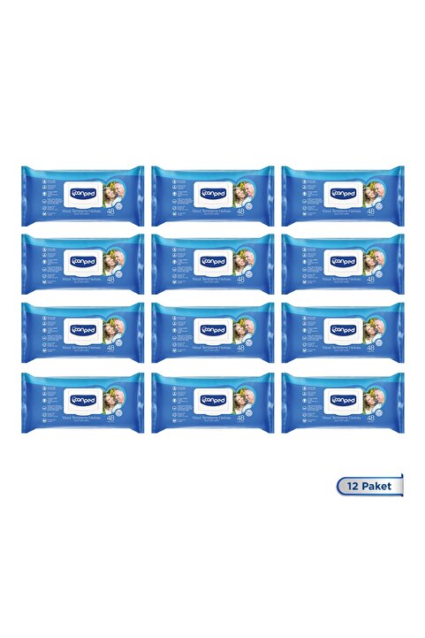 Canped Vücut Temizleme Mendili 48 Li X 12 Adet (576 YAPRAK)