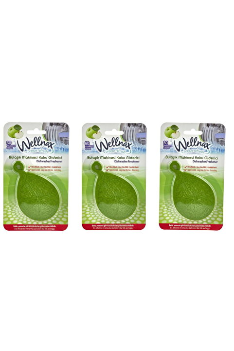Wellnax breeze refresh Bulaşık Makinası Koku Giderici Elma Ferahlığı Kokulu X3