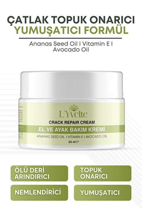 L'Yvette El, Ayak ve Topuk Çatlak Bakım Kremi 50 ml