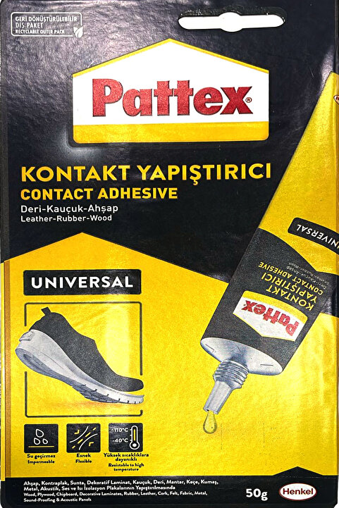 Pattex Conttact Liquid Deri Kauçuk Ahşap Yapıştırıcı Şeffaf 50 gr