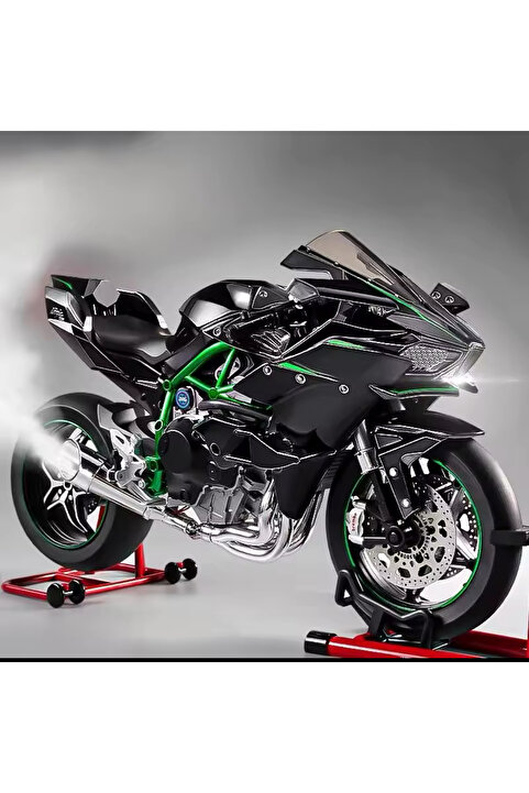 Genel Markalar KAWASAKİ H2R 1/6 MOTOR MAKET - İSİKLİ SESLİ BENZİNLİ EGZOZ DUMANLİ (VİDEOYU İZLEYİN)