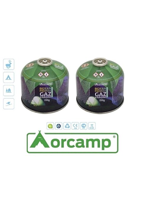 Orcamp Gaz Kartuşu Tüp 230 GR 2 Adet