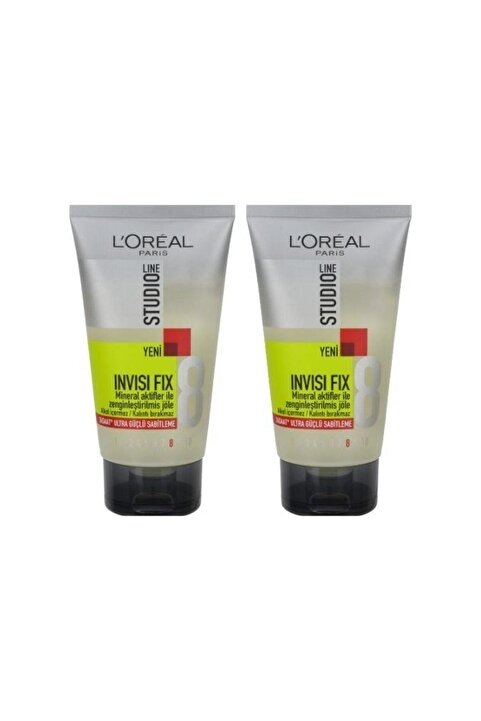 L'Oreal Paris 24 Saat Tutucu Güçlü Saç Jölesi - Studio Line Invisi Fix 150 Ml No: 8 2 adet