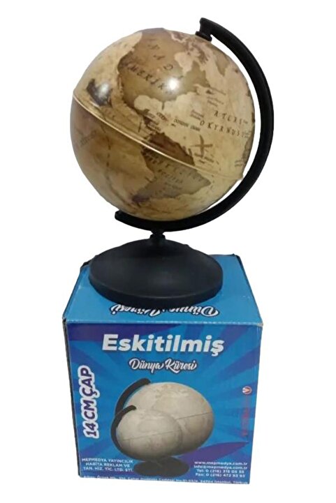 Mepmedya Yayınları Eskitilmiş Dünya Küresi 14cm