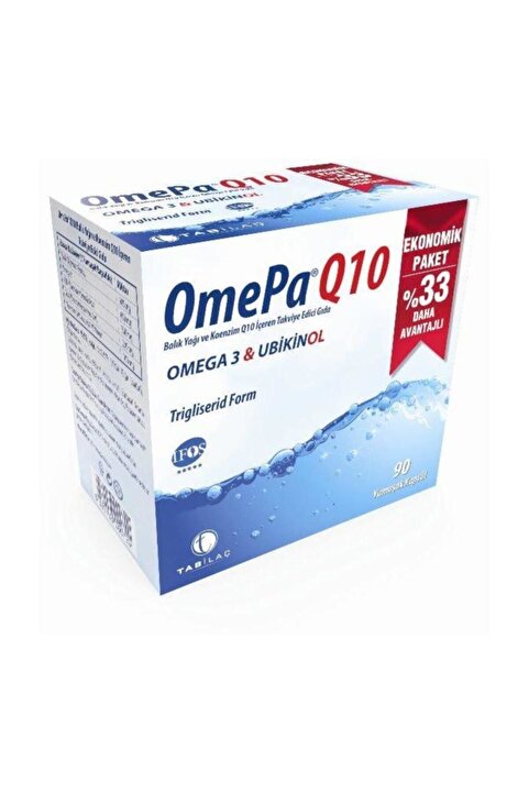 Omepa Q10 Omega3 Ubiquinol 90 Kapsül 8680133000720