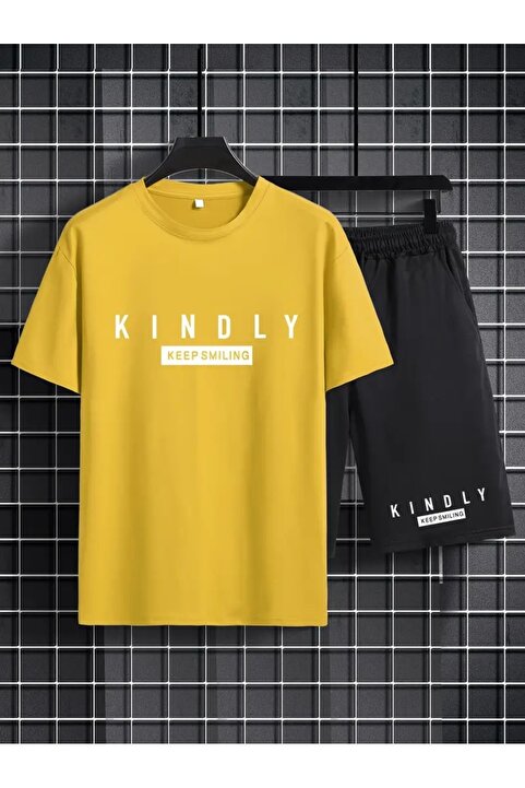 DAXİS Sportwear Company ERKEK Baskılı Takım - TİŞÖRT & ŞORT Alt Üst Takım