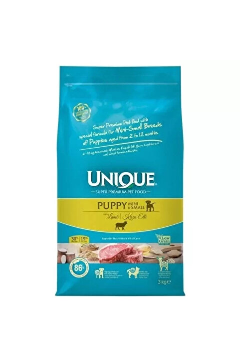 TREND Unique Kuzu Etli Küçük Irk Düşük Tahıllı Yavru Köpek Maması 3 Kg
