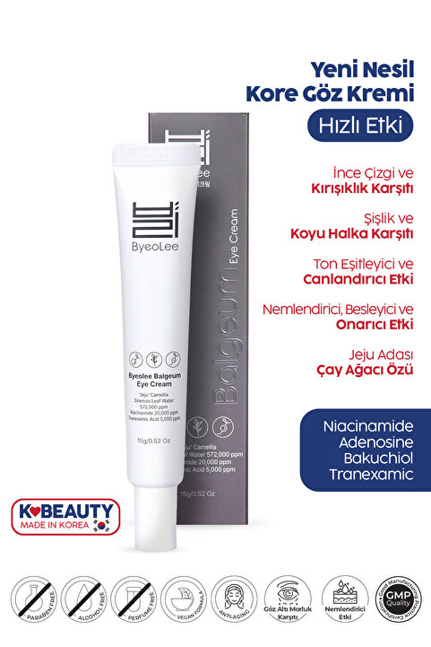 byeolee Balgeum Jeju Bakuchoil & Retinol & TranexamicAcid Göz Çevresi Bakım Kore Göz Kremi 15 gr