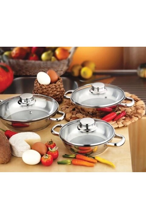 Gülsan Omlet Set 6 Parça (cam Kapaklı)