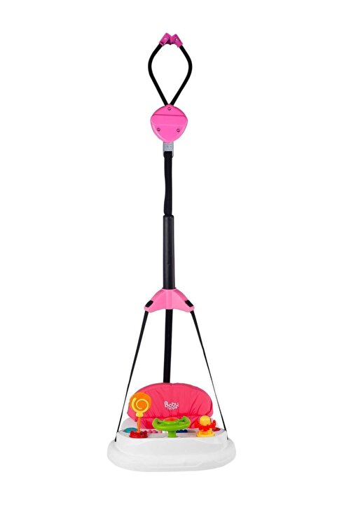 Babyhope 702 Lüks Oyuncaklı Müzikli Hoppala Yürüteç Zıp Zıp Pembe