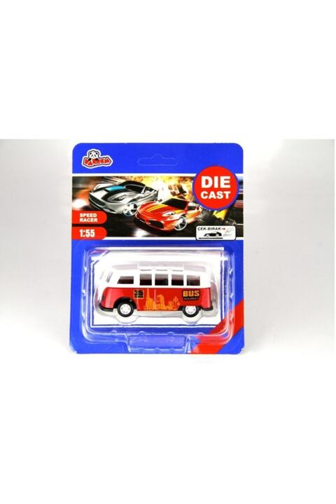 Vardem Oyuncak Kartela Çekbırak 1:55 Metal Otobüs Die Cast