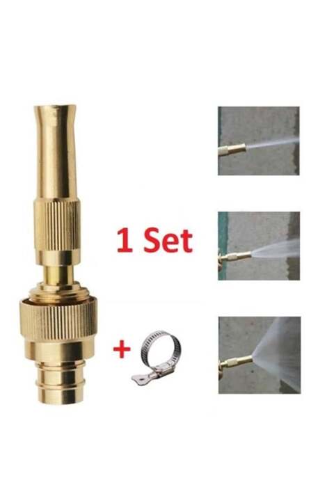 mikudesign Aveo 1 Adet Ayarlanabilir Basınçlı Hortum Başlığı Gold