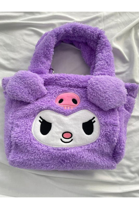 kuromi Mor Peluş Çanta