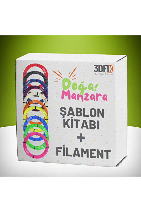 3DFIX 3d Kalem Doğa Ve Manzara Tema Seti - (KALEMSİZ) - (FİLAMENT ŞABLON KİTABI)