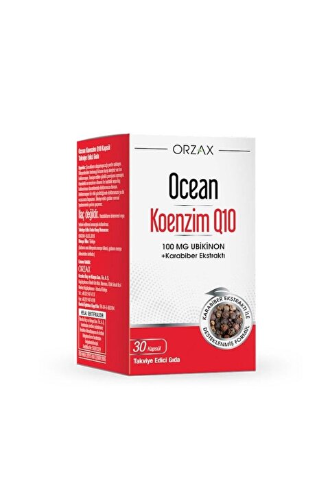 Ocean Koenzim Q10 Takviye Edici Gıda 30 Kapsül