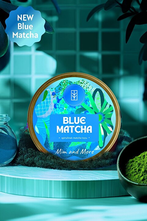 Mim and More Blue Matcha - Mavi Spirulina Superfood Matcha Tozu, 25 Gr