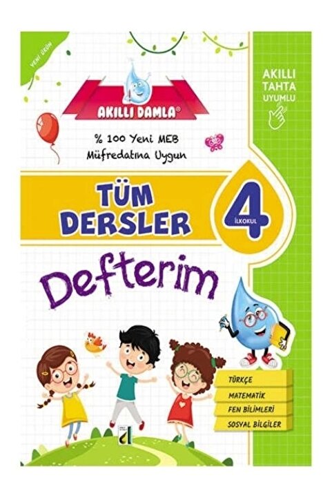 Damla Yayınevi Akıllı Damla 4.sınıf Akıllı Defter Tüm Dersler