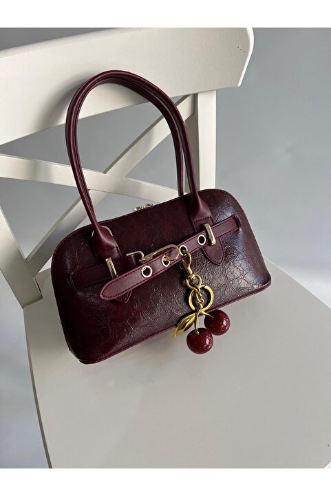 Mia Collection Carlos Model El Ve Kadın Omuz Çantası Bordo ( Charm Dahil Değildir )