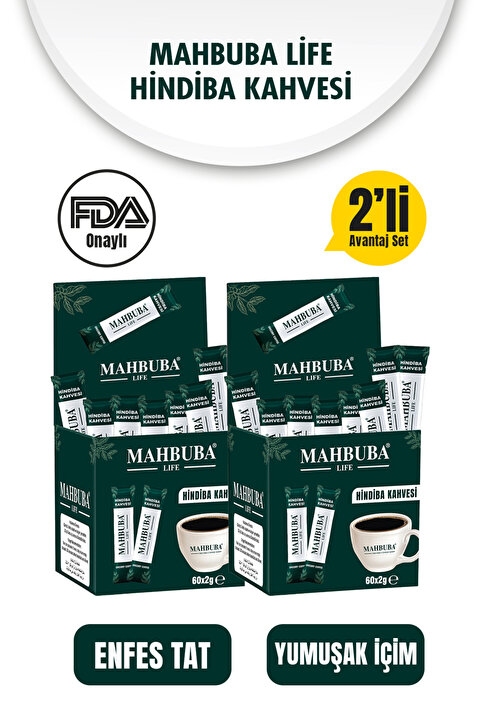 Mahbuba Hindiba Kahvesi 2x 120gr ( 2 Aylık Kullanım )