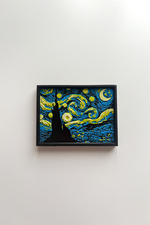sin istanbul Van Gogh Starry Night Buzdolabı Magneti
