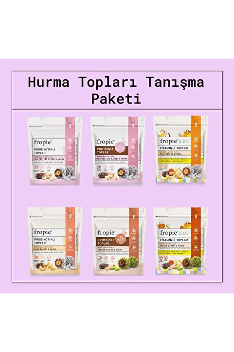 FROPİE Meyve Topları Tanışma Seti 80 gr X 6 Çeşit