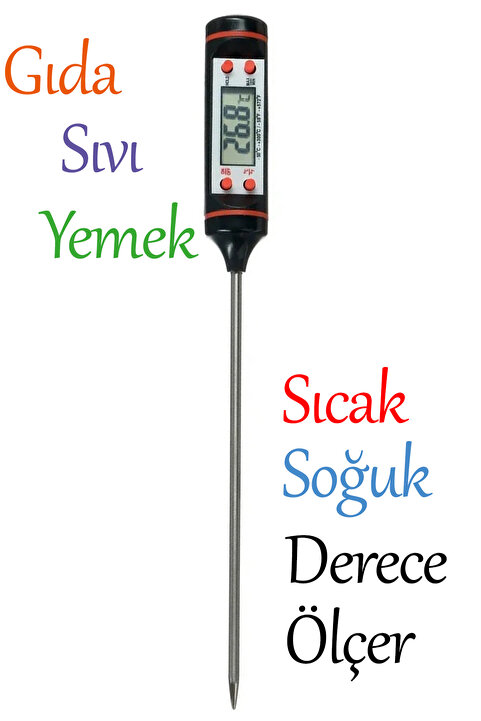 Efege Dijital Gıda Termometresi Süt Yemek Sıcaklık Ölçer Pişirme Derecesi Süt Yoğurt Yemek Su Mama Ölçme
