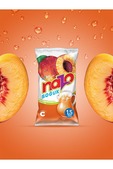 NAZO 9 Gr. Şeftali Aromalı Toz İçecek 24 Lü