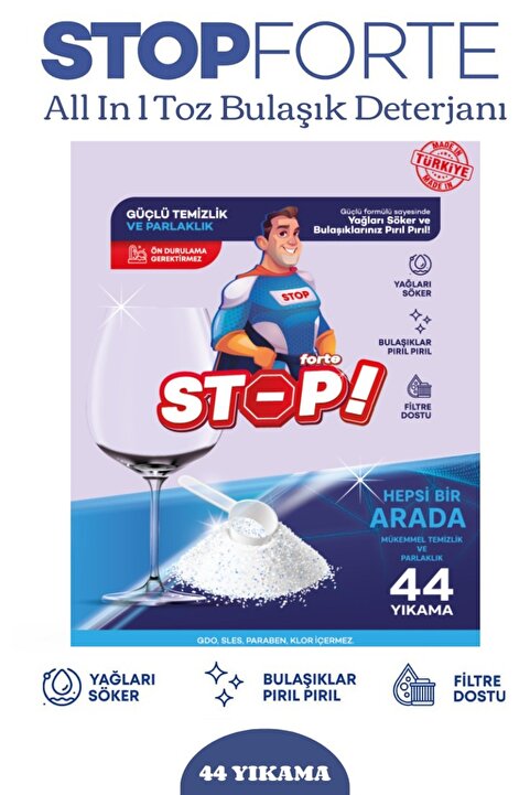 STOP Forte Toz Bulaşık Deterjanı 44 Yıkama