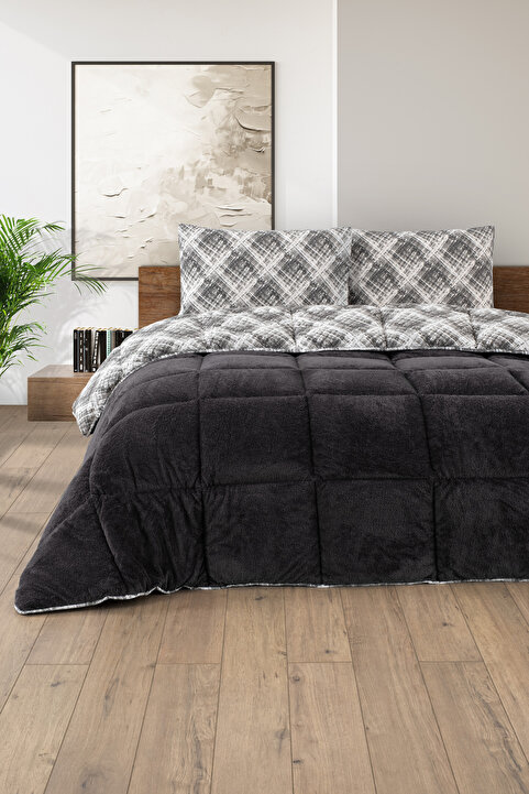 Formeya Battal Boy Lüx Wellsoft Yorgan Çift Taraflı Yastık Kılıflı 215x235 cm Yorgan + Yastık Kılıfı Set