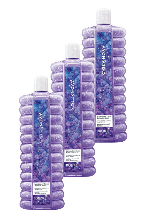 Avon Senses Lavender Calm Lavanta Kokulu Banyo Köpüğü 1 Lt. Üçlü Set