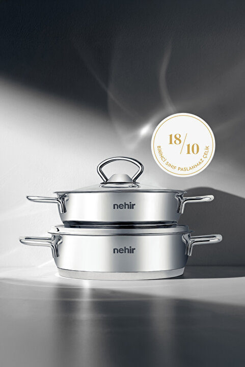 Nehir Silver 4 Parça Paslanmaz Çelik Sahan Seti (18-20 cm)