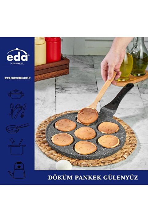 Eda Granit Yüz Emojili Pankek Tava 28 Cm