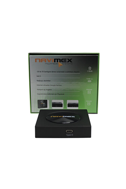 Navimex NAVİMEX Smartbox 8GB RAM + 128GB Universal - Carplay - Android Auto Uyumlu ROM - TYPE-C - SD Girişli