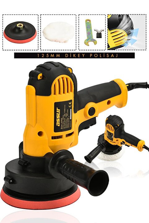 ASSUR 450w Elektrikli 125 mm Dikey Polisaj Zımpara Makinesi