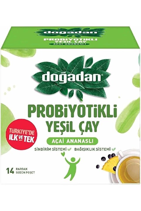 Doğadan Probiyotikli Yeşil Çay Açai Ananaslı 14'lü