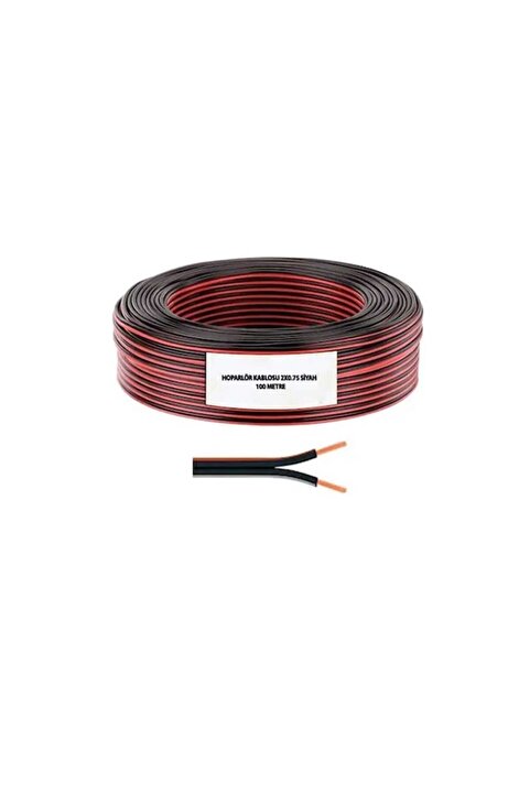 Genel Markalar Siyah Elektrik Kablosu 2 X 0,75 Kordon Kablo 30 M