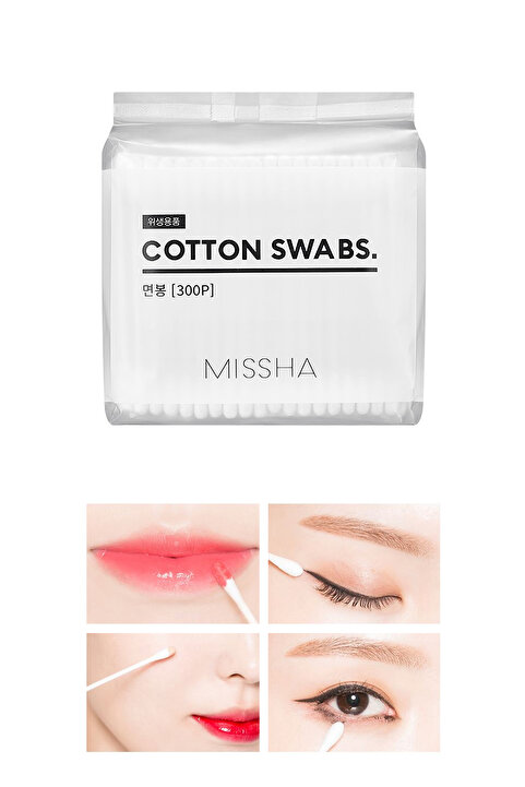 Missha Çift Taraflı %100 Saf Pamuklu Çubuk Cotton Swabs (300ADET)