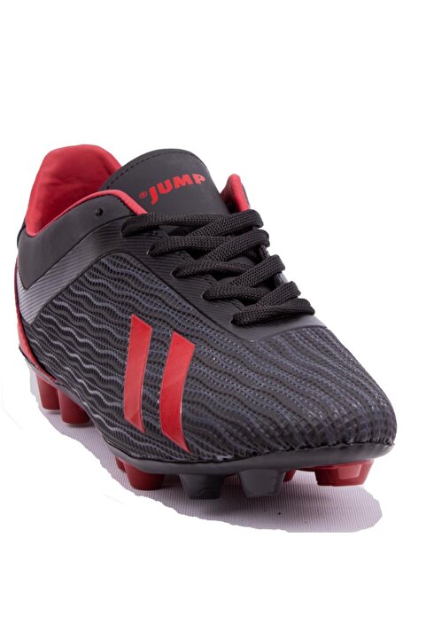 Jump 25850 Siyah Kırmızı Krampon Erkek Futbol Ayakkabı