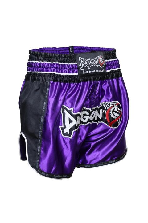Dragondo MT3075 Retro NEO Muaythai Şortu Mor Muay Thai Şort