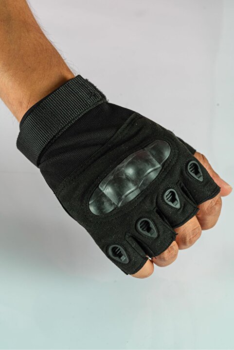 Combat Tactical Outdoor Kesik Parmaksız Eldiven Asker Polis Dağcı Sporcu Bisikletçi Kemik Eldiveni -