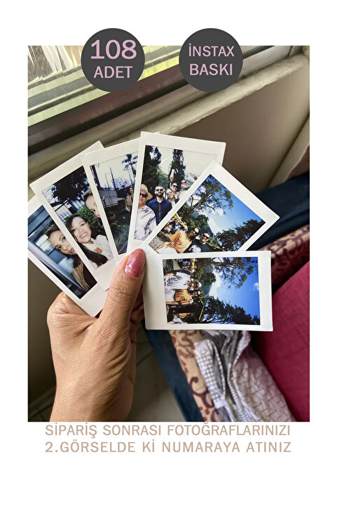Bytwo 108 ADET İNSTAX BASKI - FOTO BASKI - FOTOĞRAF BASKI - 7X8cm