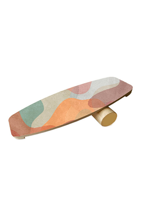 wudie Ahşap Baskılı Denge Tahtası Rocket Balance Board Rocket Gym Board