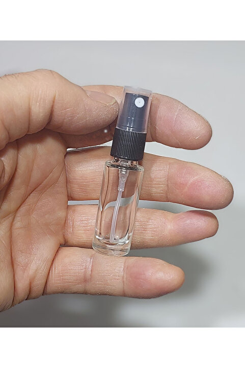 dercam 20 Adet Cam Yeniden Doldurulabilir siyah Sprey Kolonya Parfüm Şişesi 5 Ml  -numune Boş Şişe