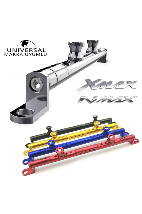 YSGMOTOPARTS Nmax 2015-2024 Xmax 250/300 2018-2025 Telefon Tutacak Bağlantı Aparatı Ayna Arası Bar Gümüş Renk