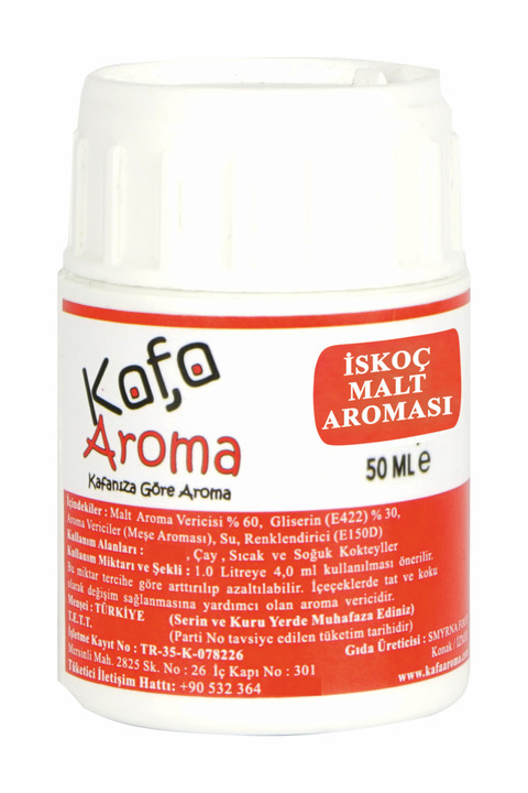 Kafa Aroma Iskoç Malt Aroması Hazır Karışım Malt Kiti 50 ml