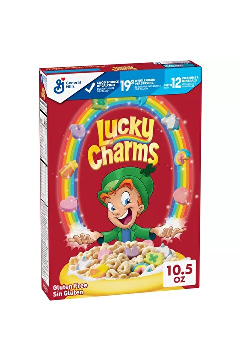 General Mills Lucky Charms Cereal Lucky Charms Glutensiz Kahvaltılık Gevrek 10.5 Oz 297 gr